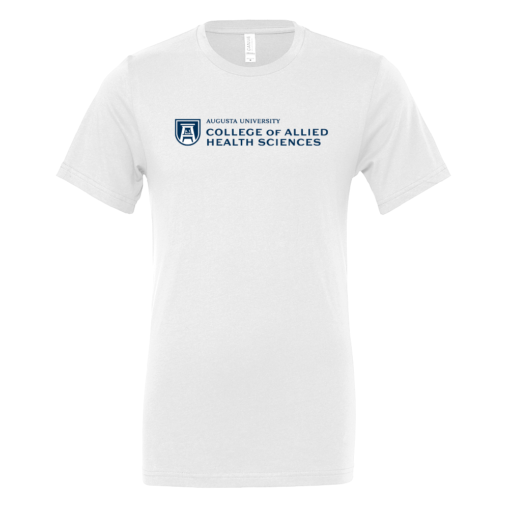 Augusta Bella + Canvas White Jersey Cotton Tshirt- College of Allied Health Sciences