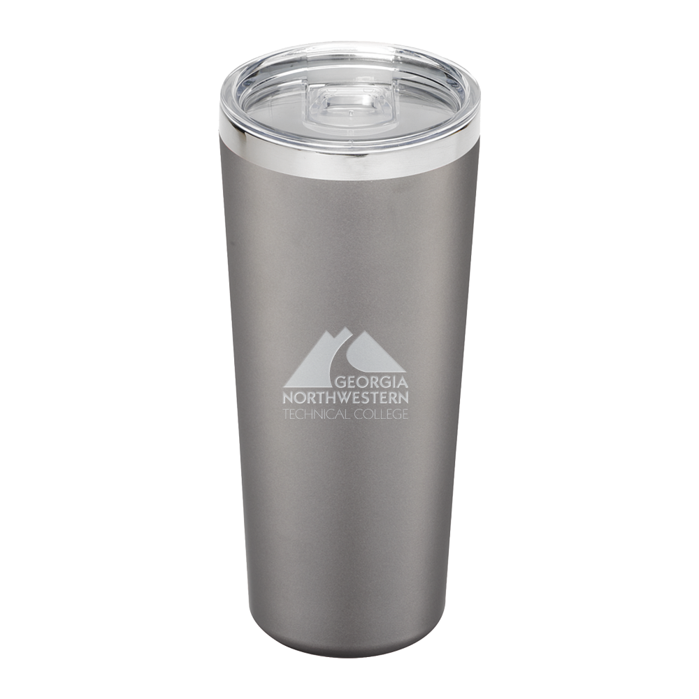 Georgia Northwestern Tech Thor Vacuum Insulated Grey Tumbler 22oz GNTC Primary Mark Engraved