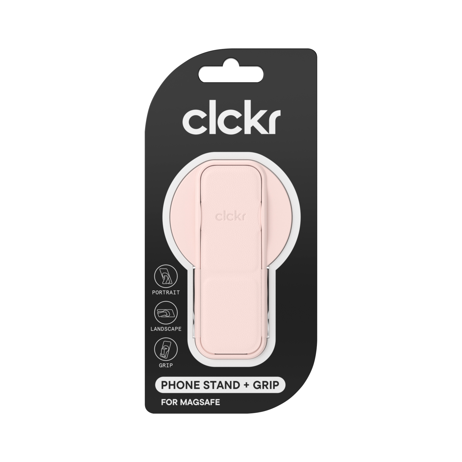 CLCKR Compact MagSafe Stand and Grip- Pink