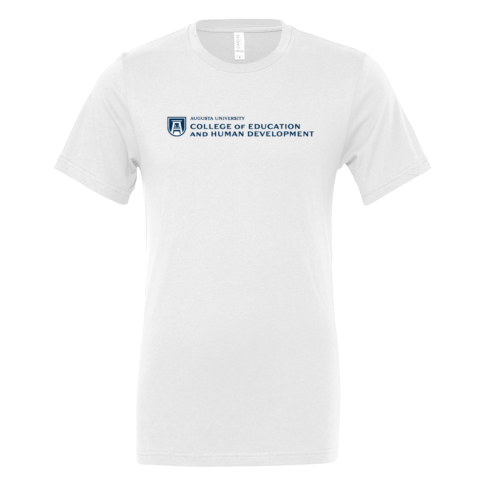 Augusta Bella + Canvas White Jersey Cotton TShirt- College of Education and Human Development