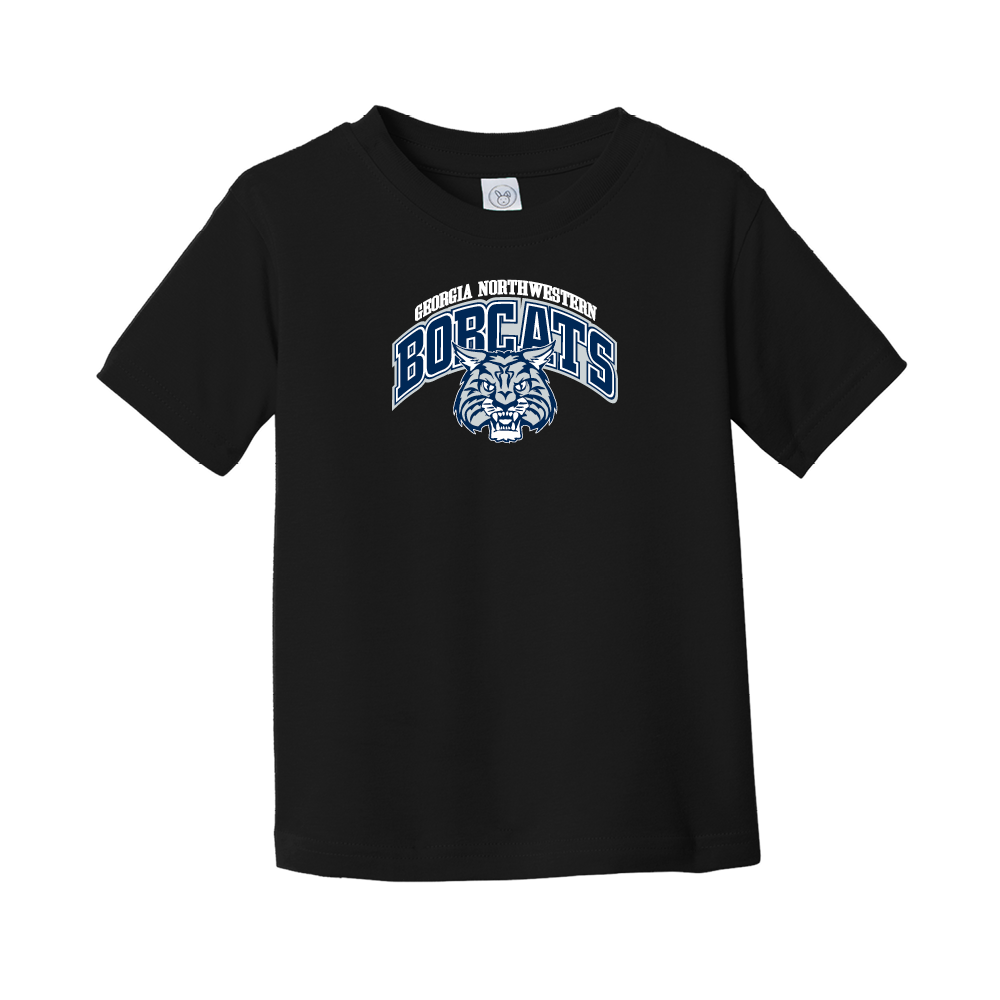 Georgia Northwestern Tech Toddler Black T Shirt Georgia Northwestern Bobcats Arched