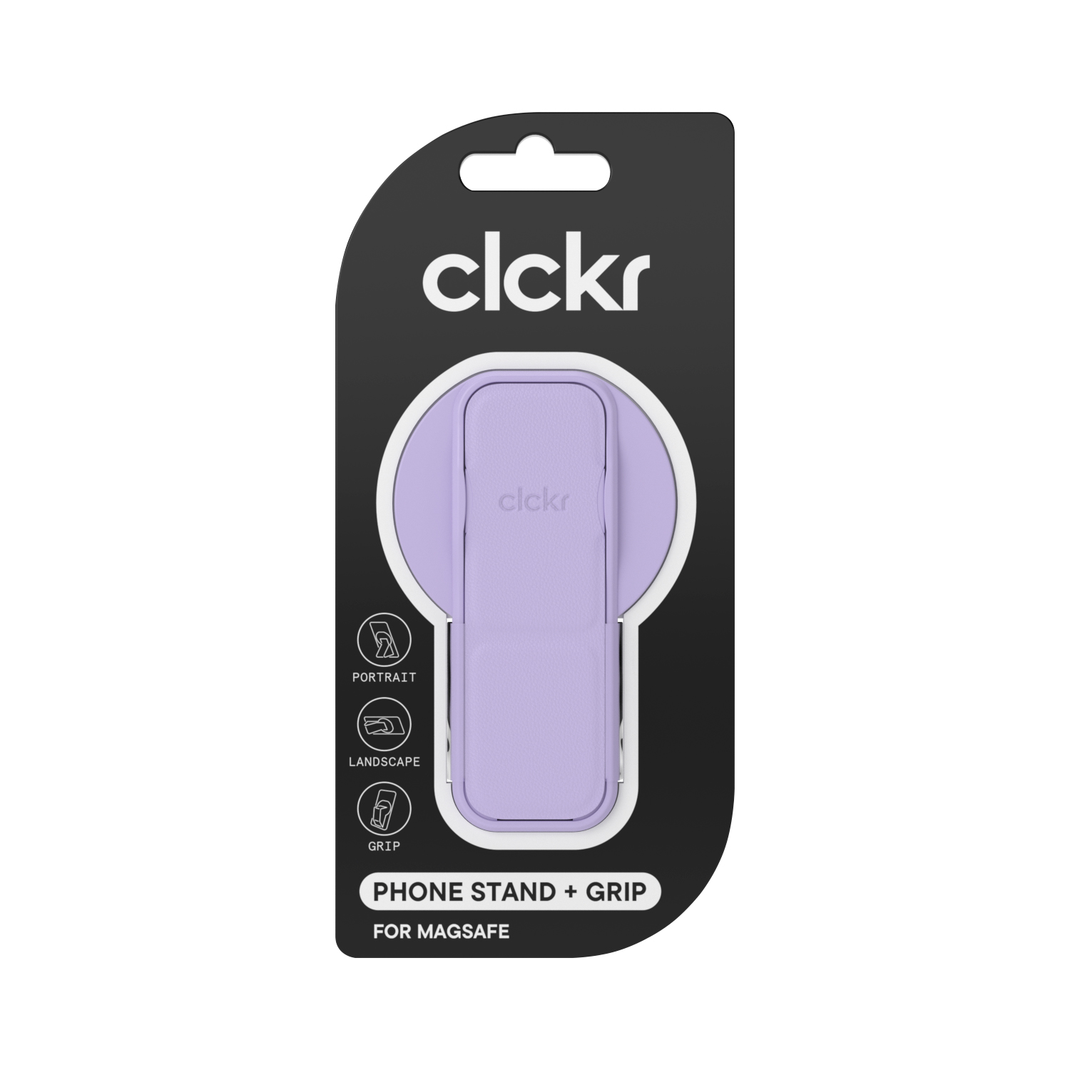CLCKR Compact MagSafe Stand and Grip- Purple