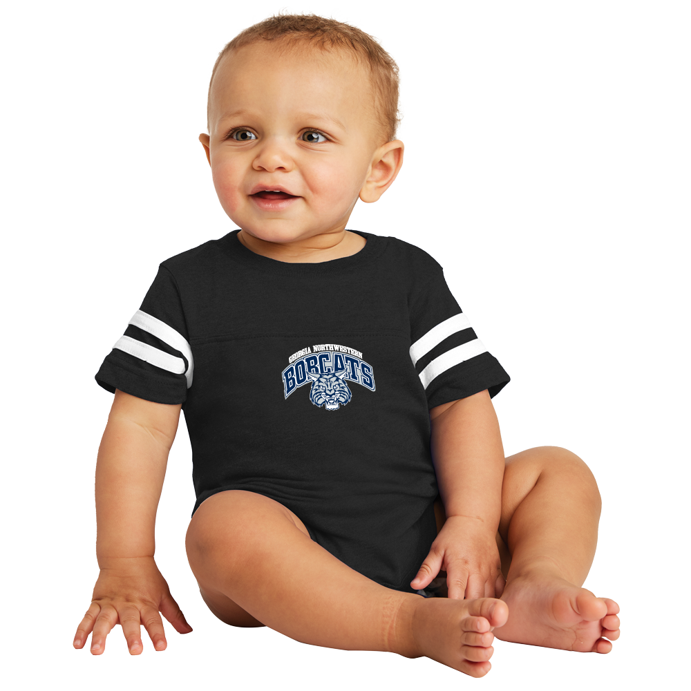 Georgia Northwestern Tech Vintage Black Jersey Onesie Georgia Northwestern Bobcats Arched