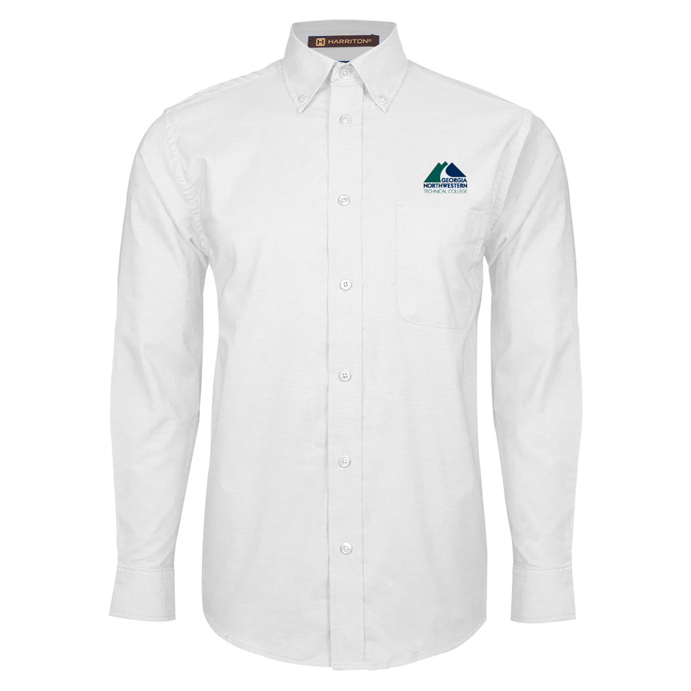Georgia Northwestern Tech White Oxford Long Sleeve Shirt GNTC Primary Mark