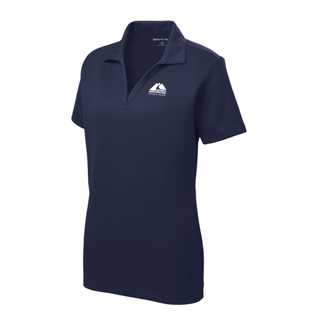 Georgia Northwestern Tech Womens Navy Dry Mesh Polo GNTC Primary Mark