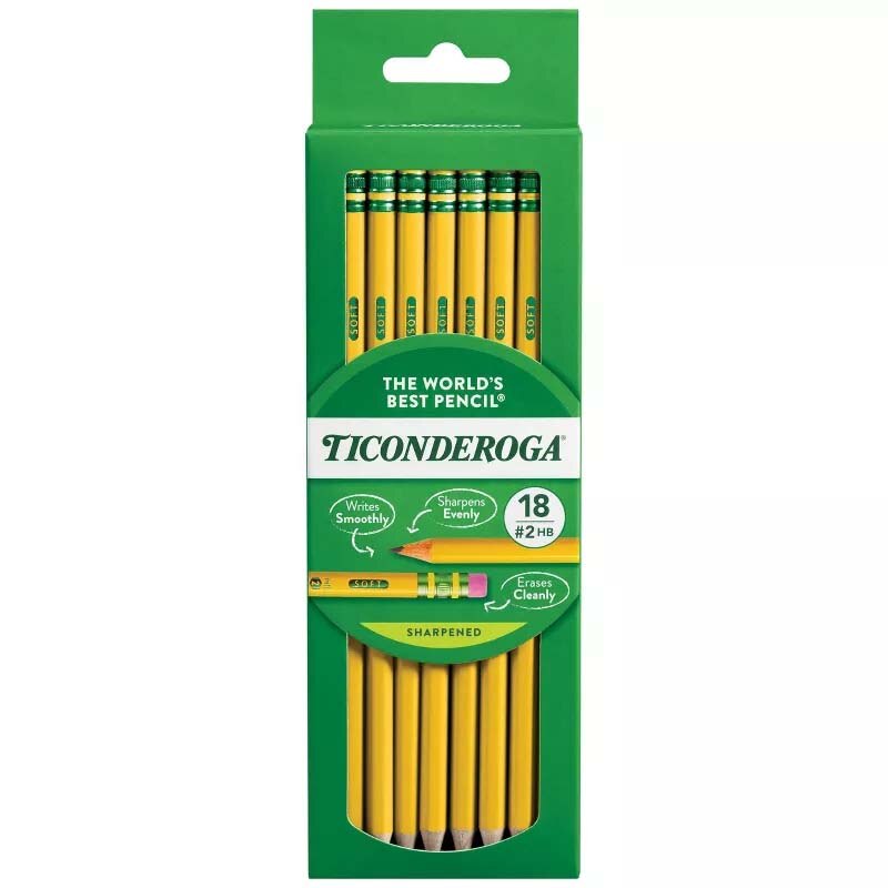 Dixon Ticonderoga #2 HB Soft Sharpened Pencils 18pk