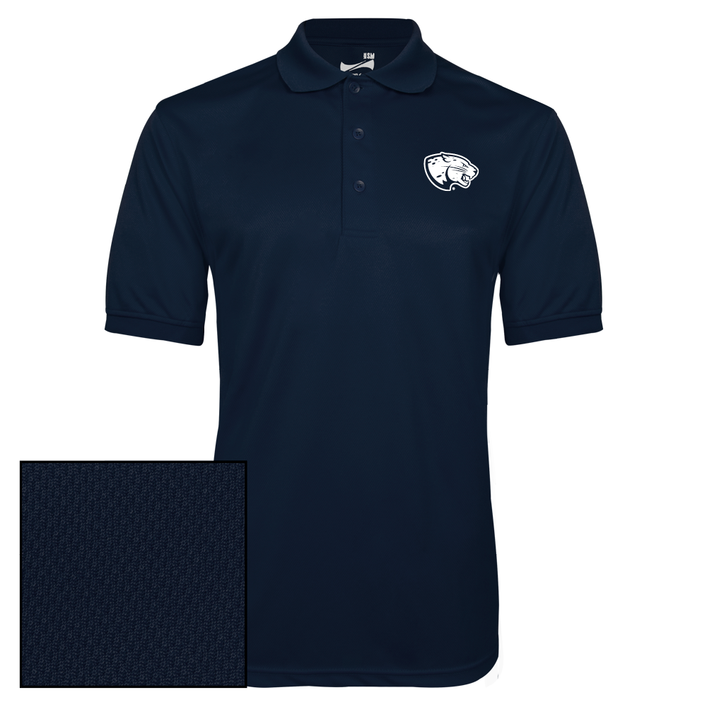 Augusta Jaguars Navy Dry Mesh Polo- Jaguar Head