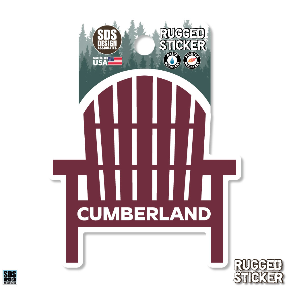 Cumberland Adirondack Chair Rugged 3.5" Sticker