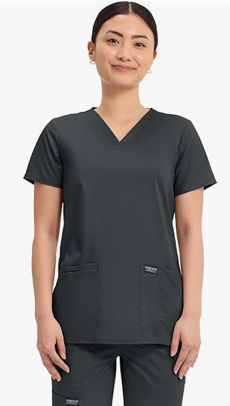 Cherokee Vet Asst. Black Scrub Top