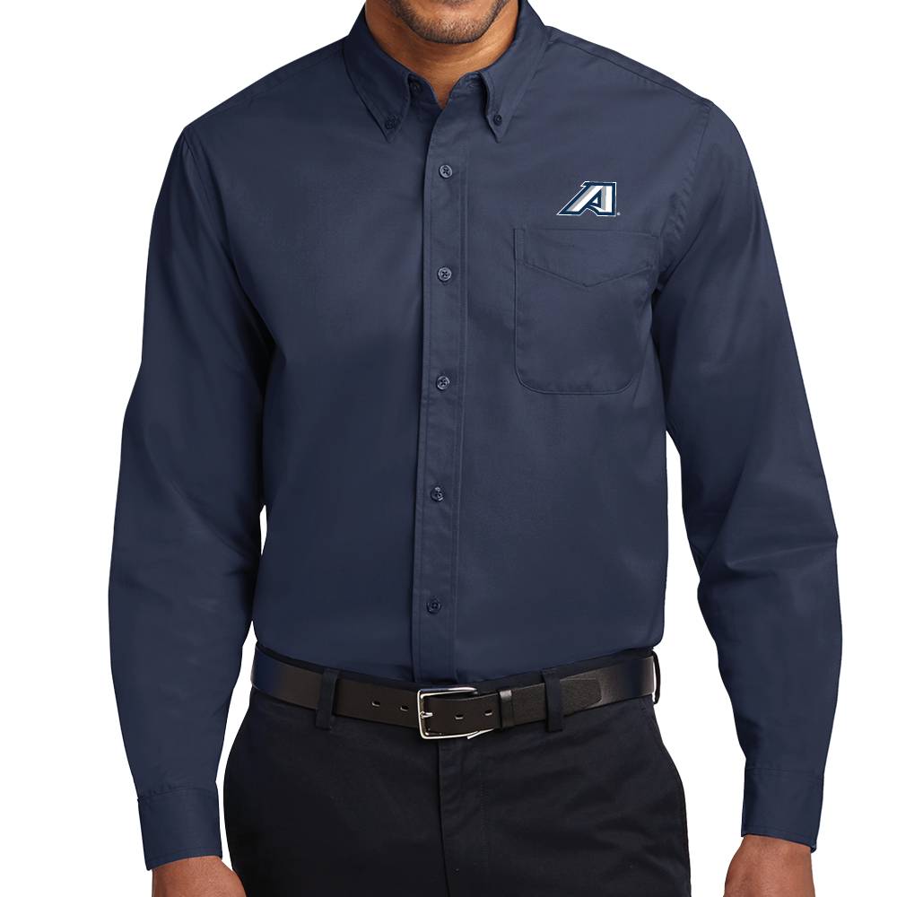 Augusta Jaguars Navy Twill Button Down Long Sleeve- Victory A