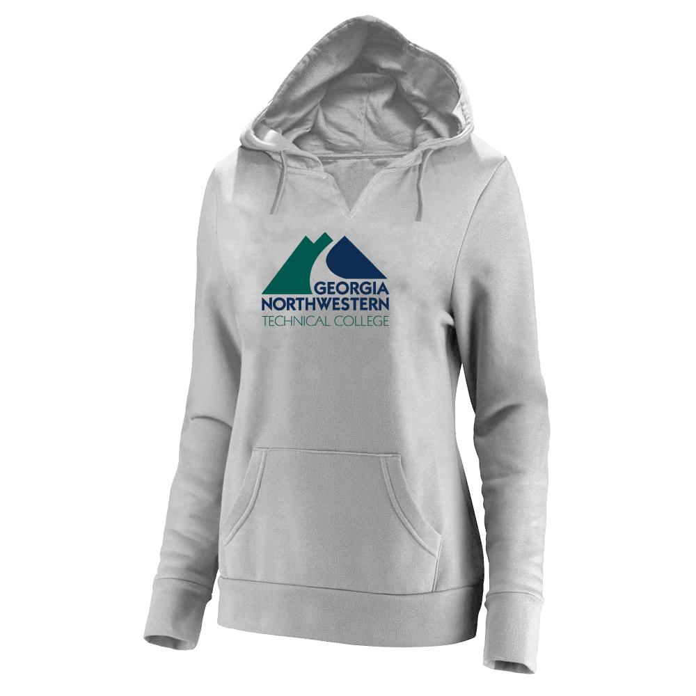 Georgia Northwestern Tech Womens Plus Heather Grey Hoodie GNTC Primary Mark