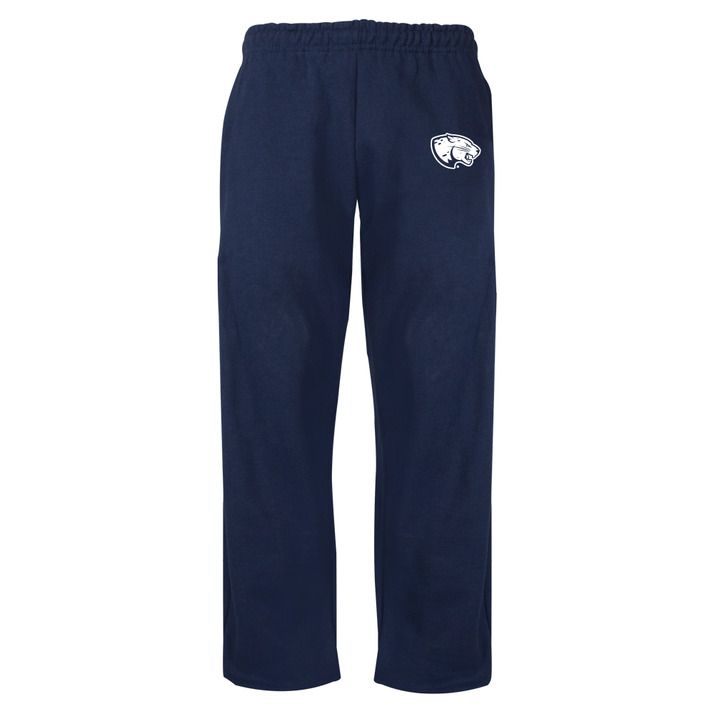Augusta Jaguars Navy Fleece Open Bottom Pant- Jaguar Head