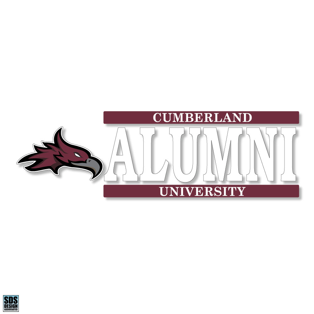 Cumberland University Alumni Bar Design Vinyl 6"x2" Decal