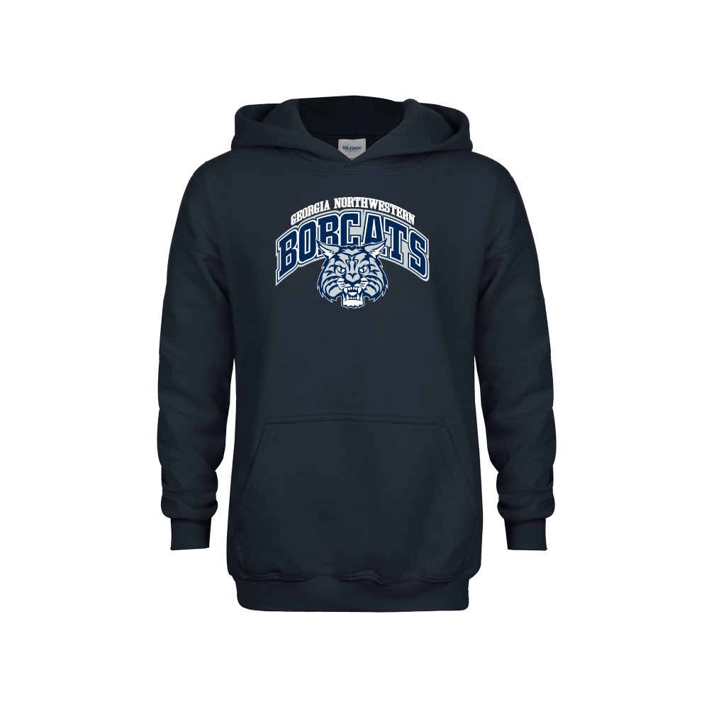 Georgia Northwestern Tech Youth Navy Fleece Hoodie Georgia Northwestern Bobcats Arched