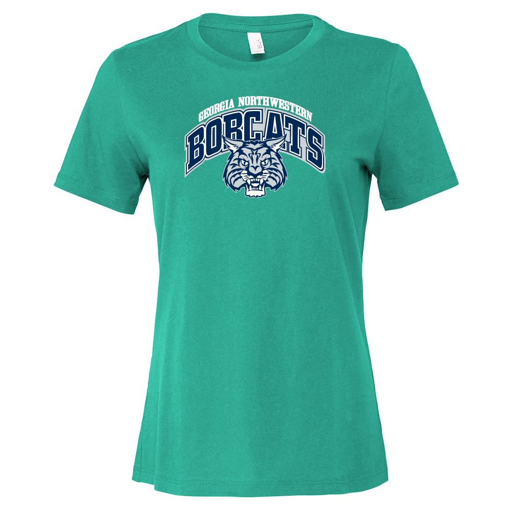 GNTC Bella + Canvas Womens Teal Relaxed Cotton T Shirt GNTC Arched