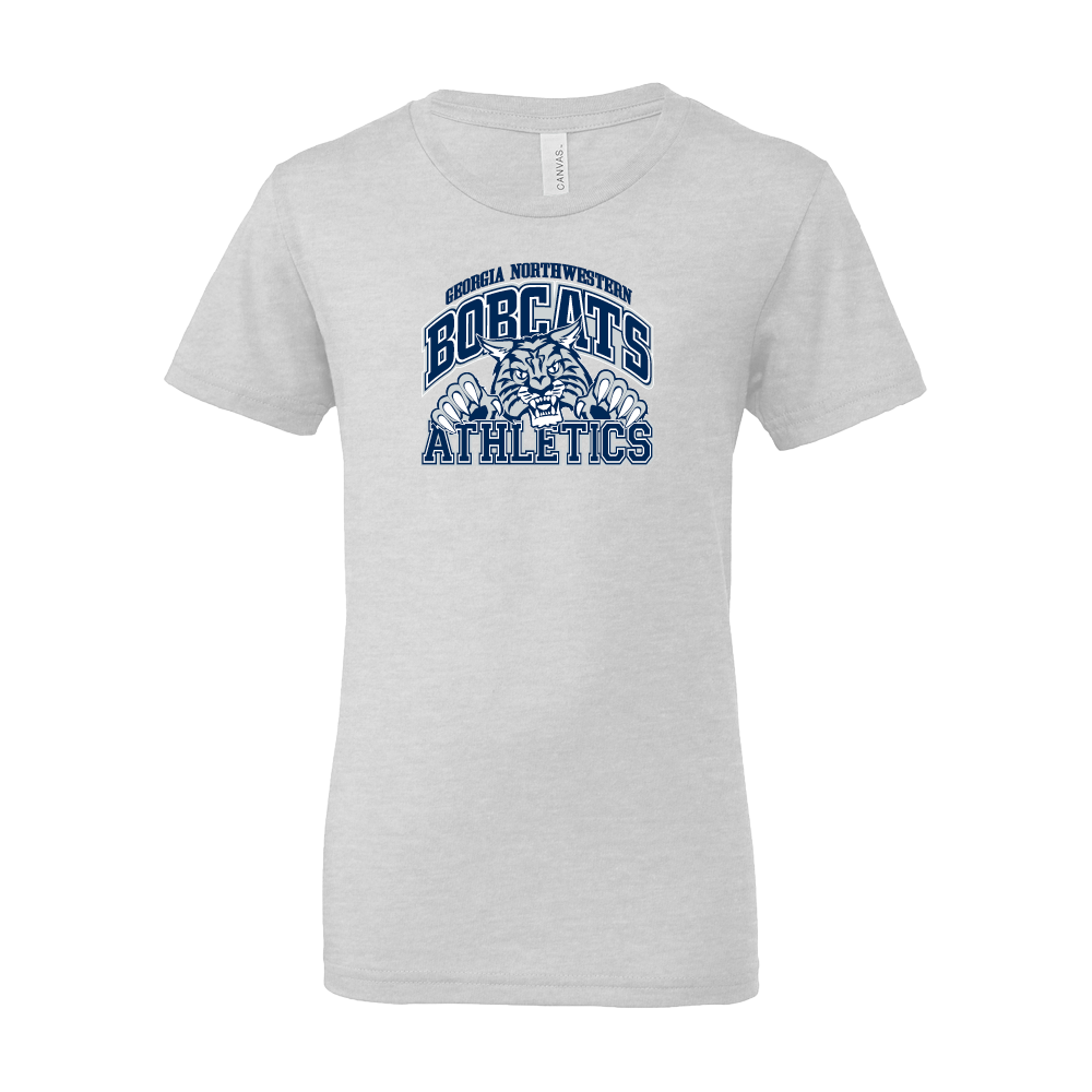 GNTC Bella + Canvas Youth Ash Grey Jersey T Shirt GNTC Athletics with Claws
