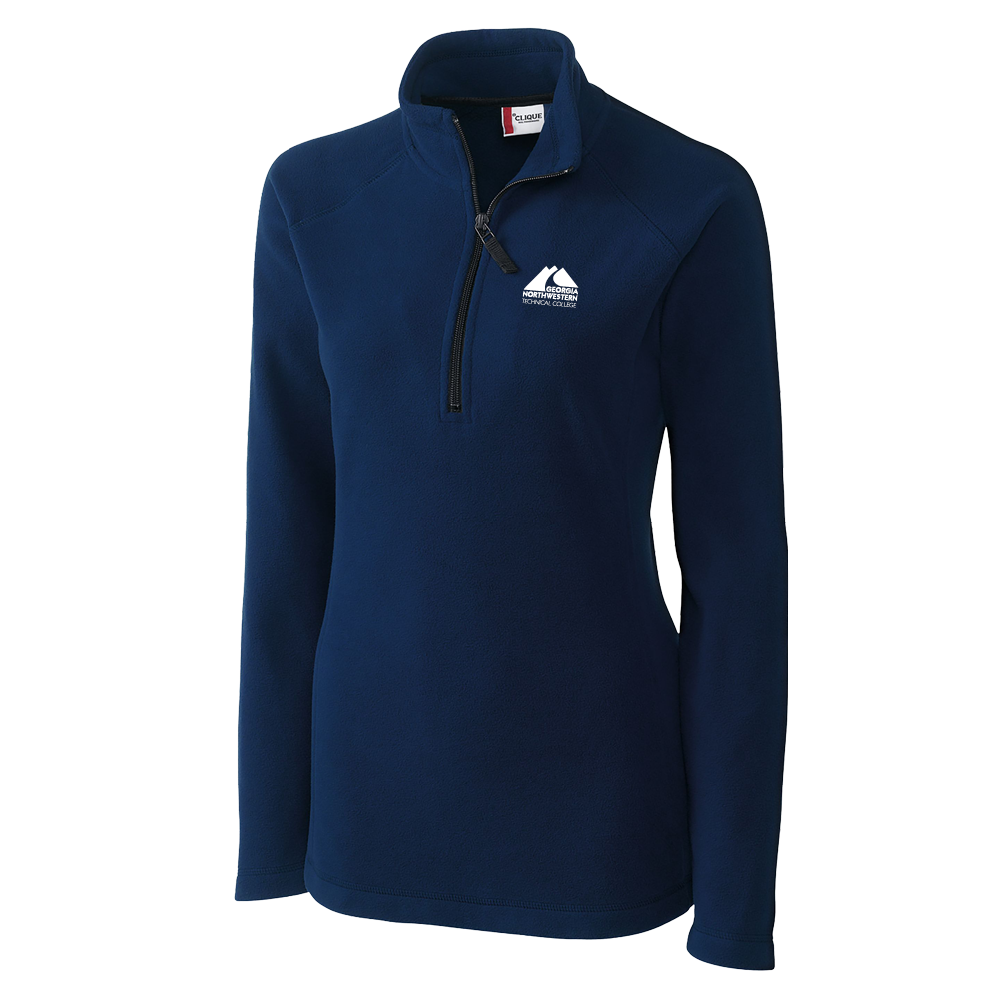 GNTC C&B Womens Navy Clique Summit Performance Fleece Half Zip GNTC Primary Mark