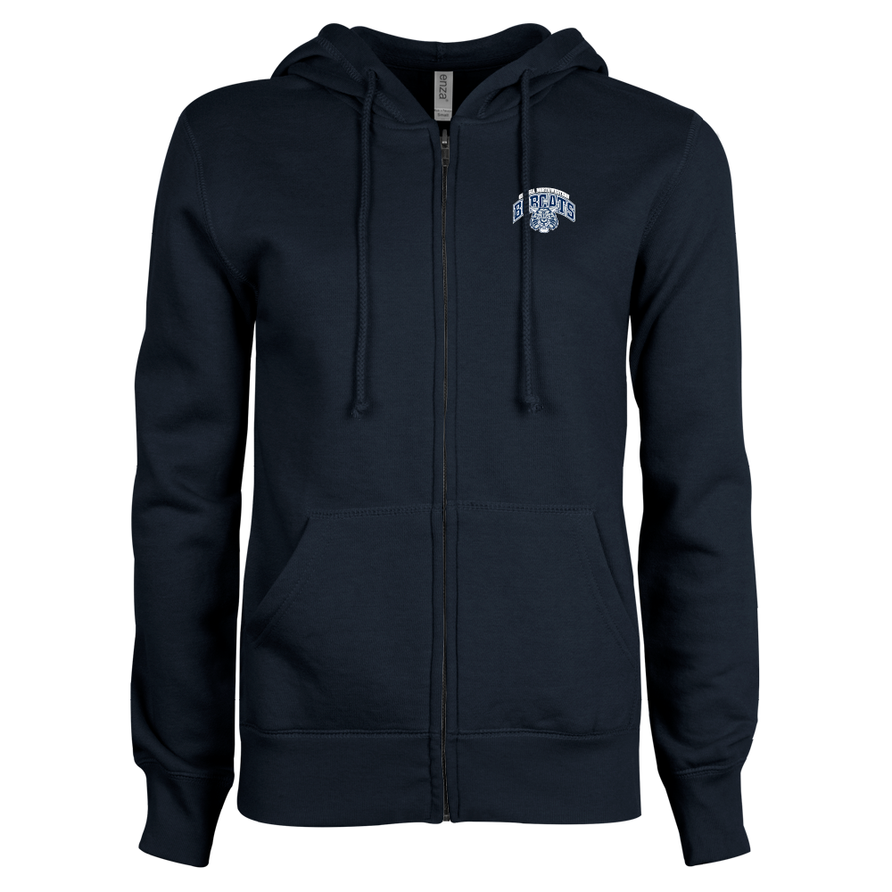 GNTC ENZA Womens Navy Fleece Full Zip Hoodie GNTC Arched