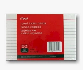 Mead Ruled Index Cards