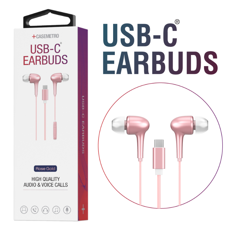 USB-C Earbuds In-Ear- Rose Gold