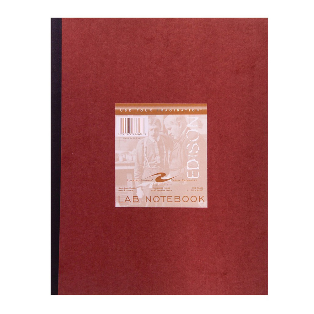 Lab Notebook - Red 9.25x11.75in 76Sheets