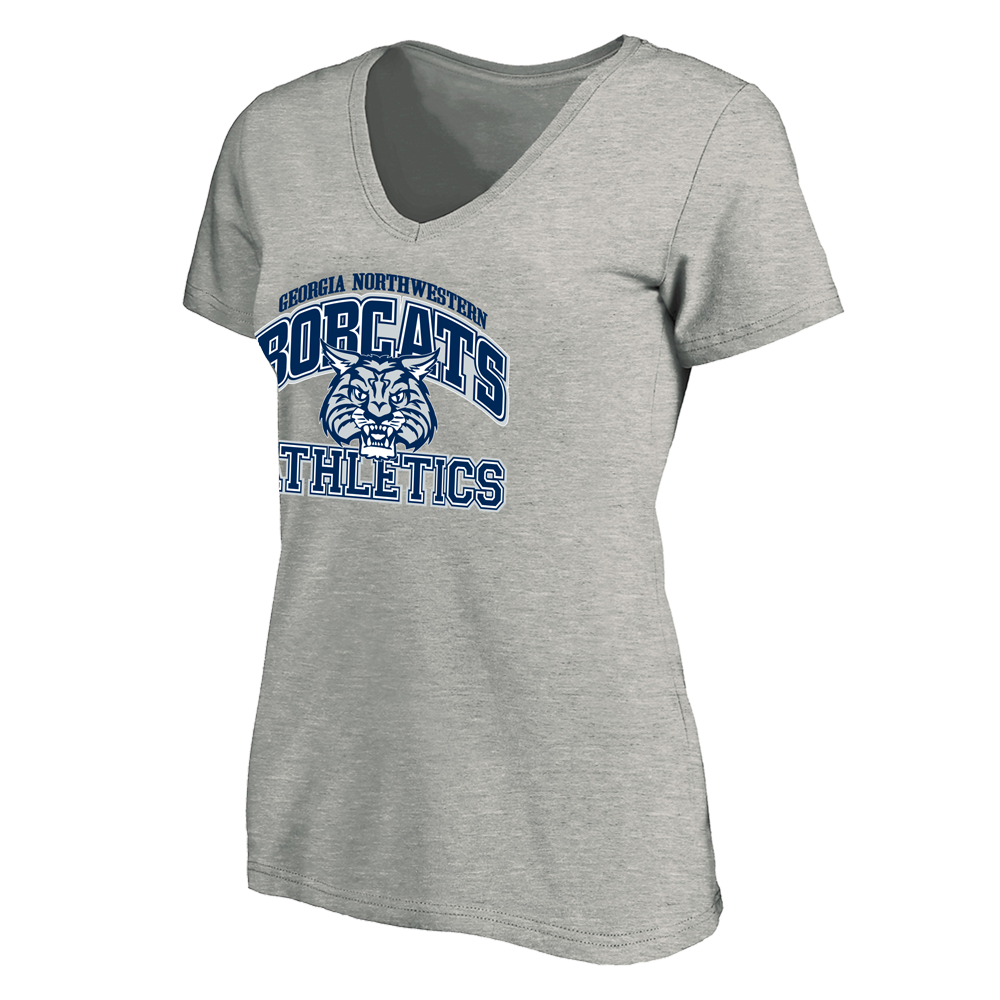 GNTC Womens Plus Heather Grey V Neck T Shirt GNTC Athletics