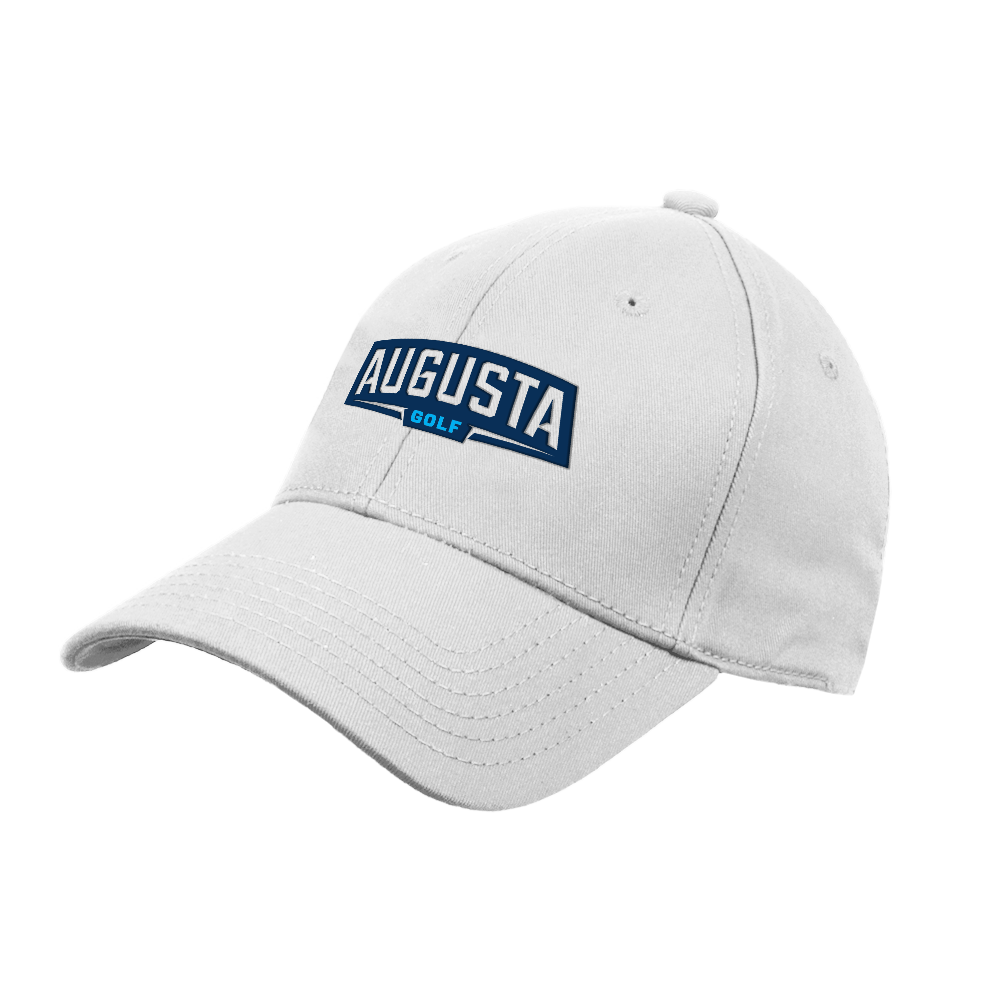 Augusta White Structured Adjustable Pro Style Hat- Golf