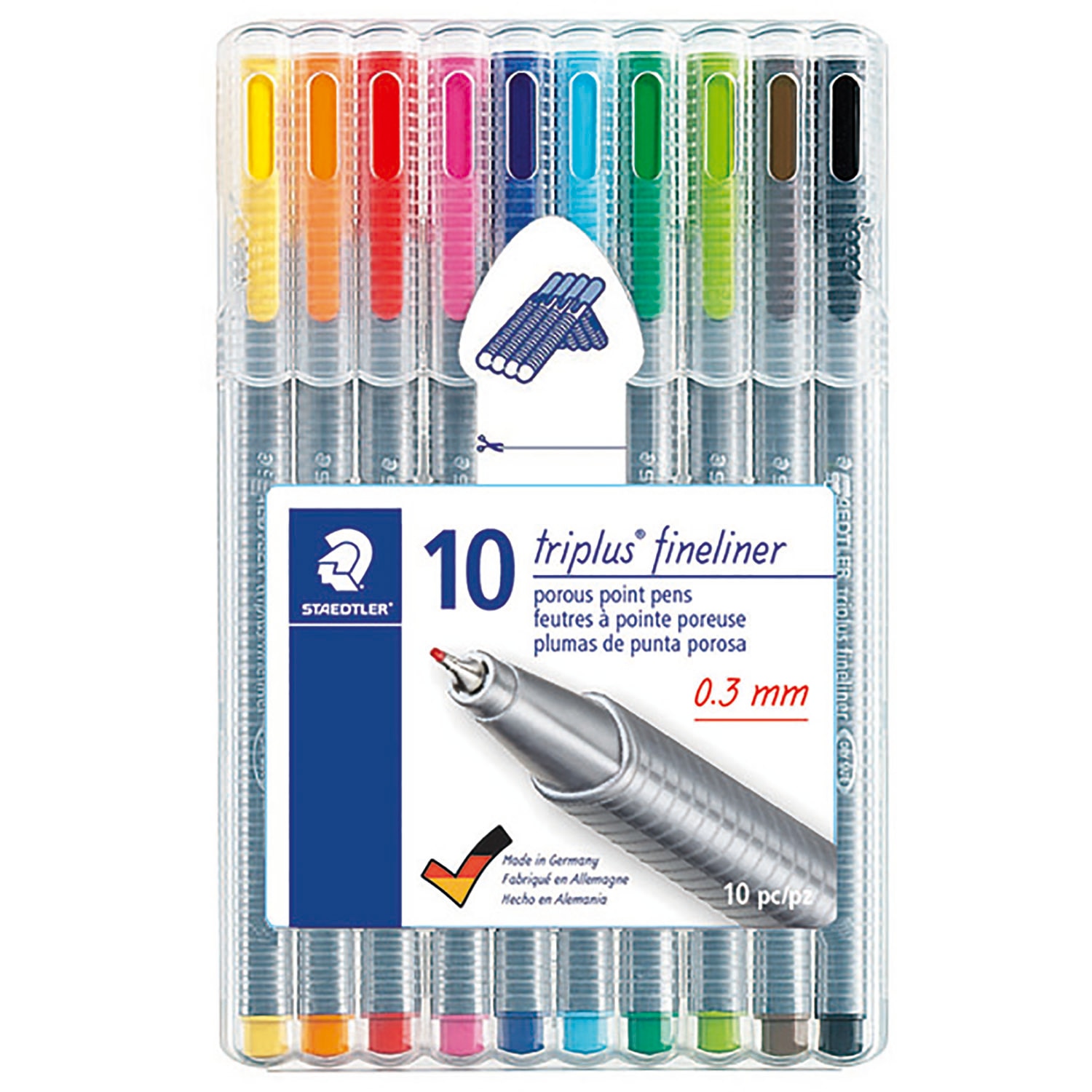 Fineliner Triplus Pens 10pc Box