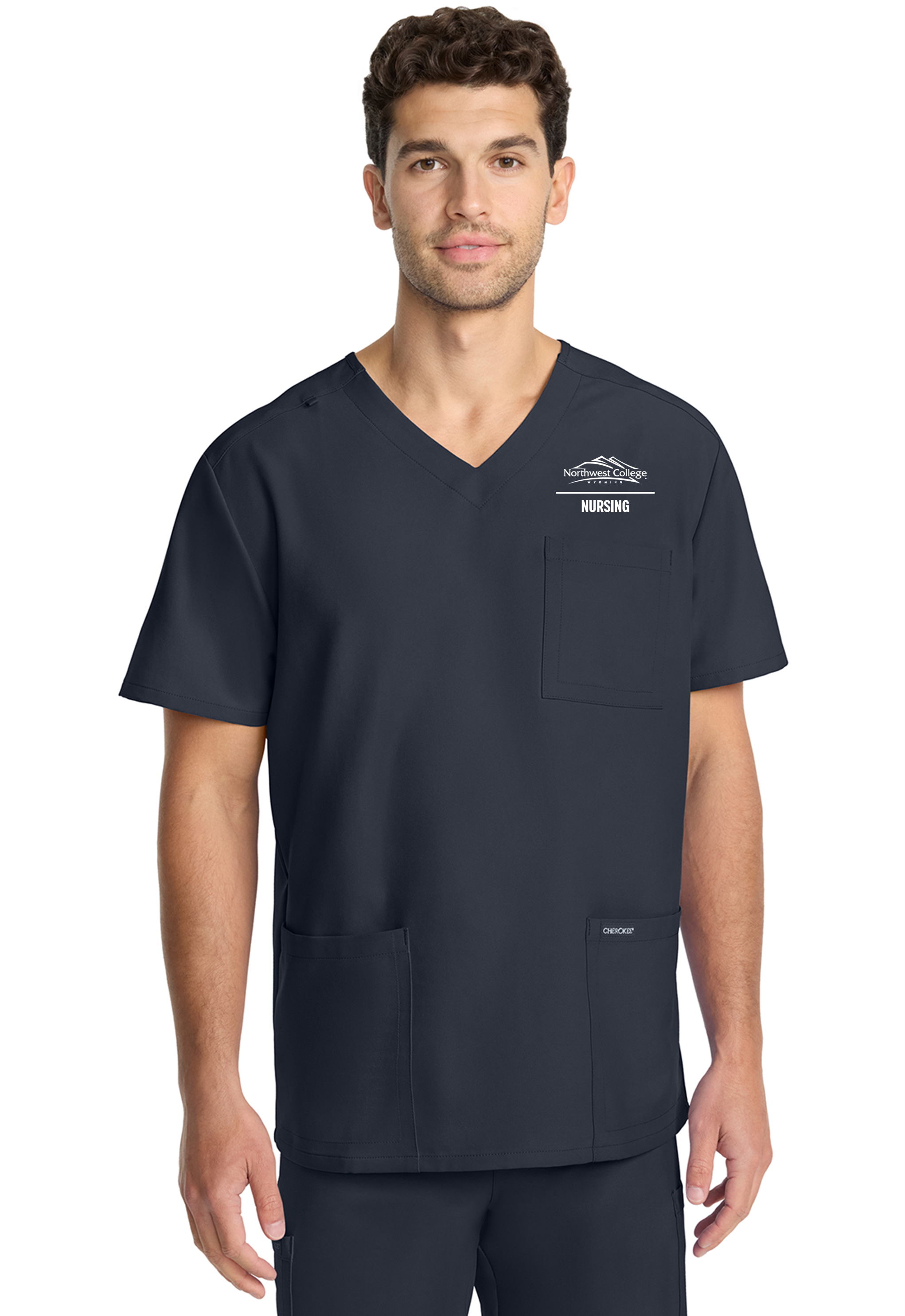 NWC Nursing - Men's 3-Pocket V-Neck Top