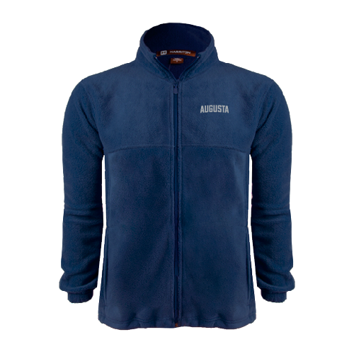 Augusta Jaguars Navy Fleece Full Zip Jacket- Augusta