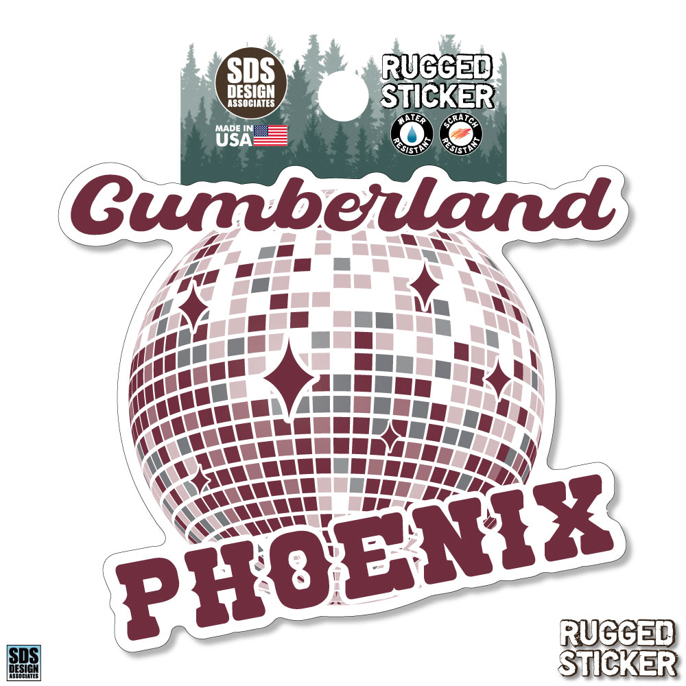Cumberland Disco Ball Rugged 3.5" Sticker