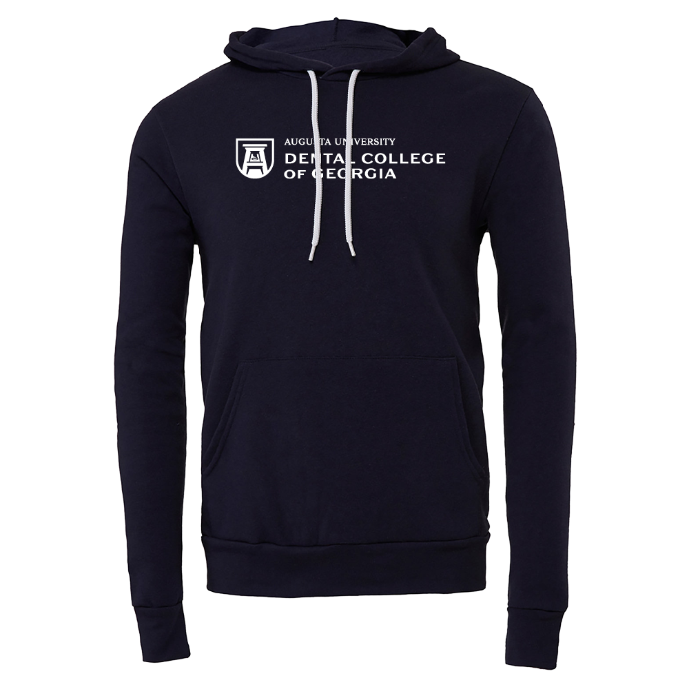 Augusta Bella + Canvas Navy Fleece Hooded Sweatshirt- Dental College of Georgia