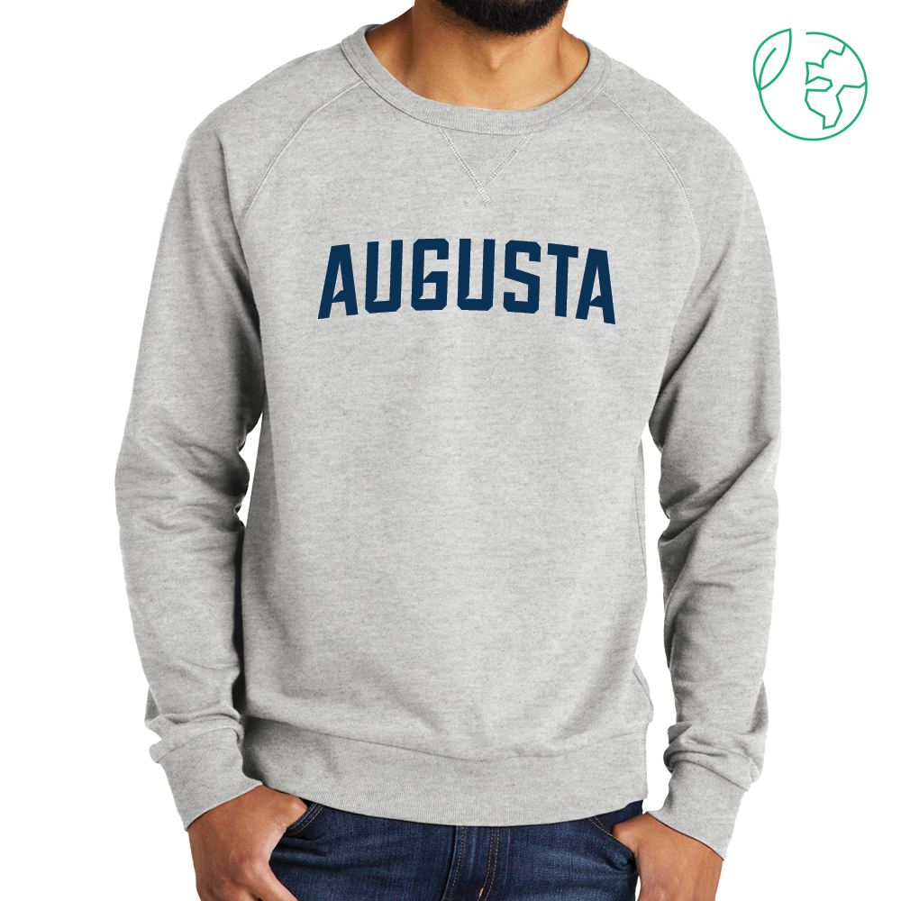 Augusta Allmade Light Grey Organic French Terry Crewneck Sweatshirt- Augusta