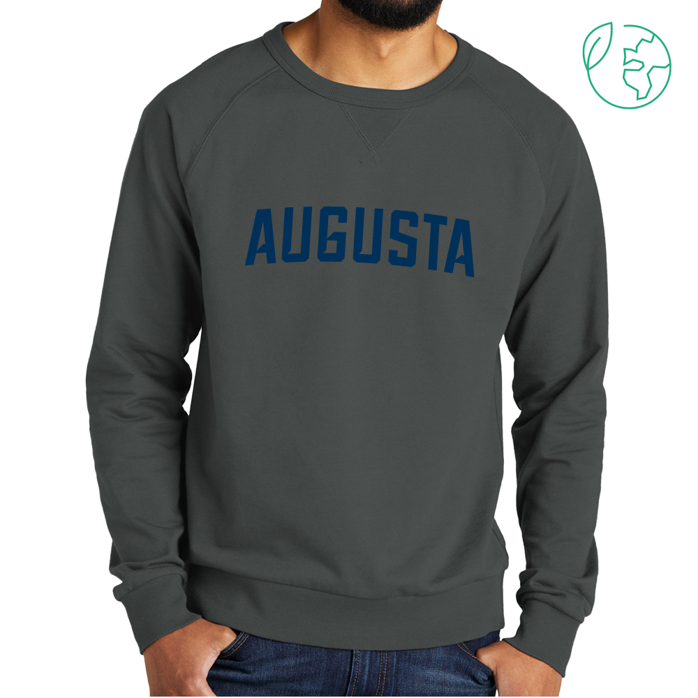 Augusta Allmade Dark Grey Organic French Terry Crewneck Sweatshirt- Augusta