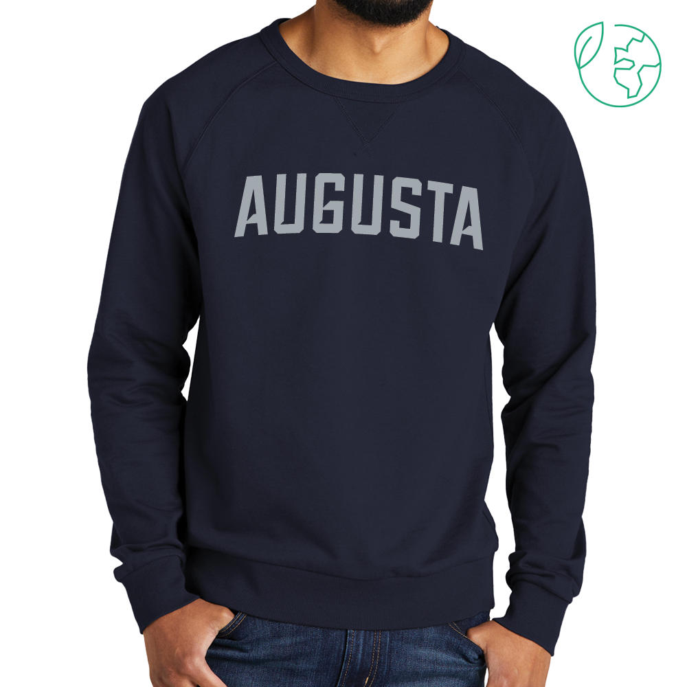 Augusta Allmade Navy Organic French Terry Crewneck Sweatshirt- Augusta