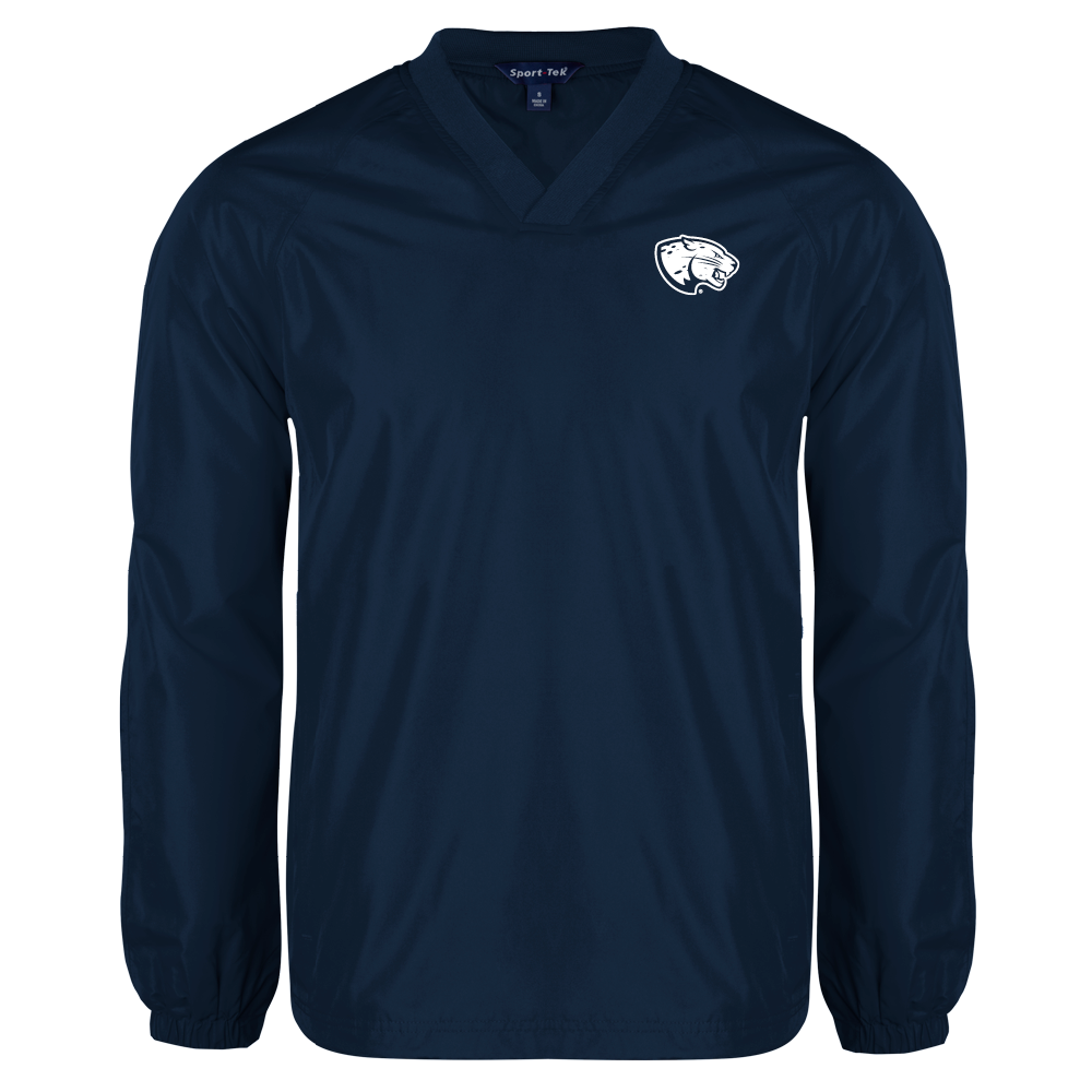 Augusta Jaguars Navy V Neck Raglan Windshirt- Jaguar Head
