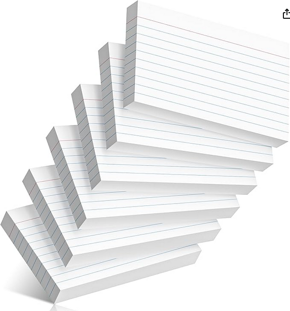 50 Count Colored Index Cards