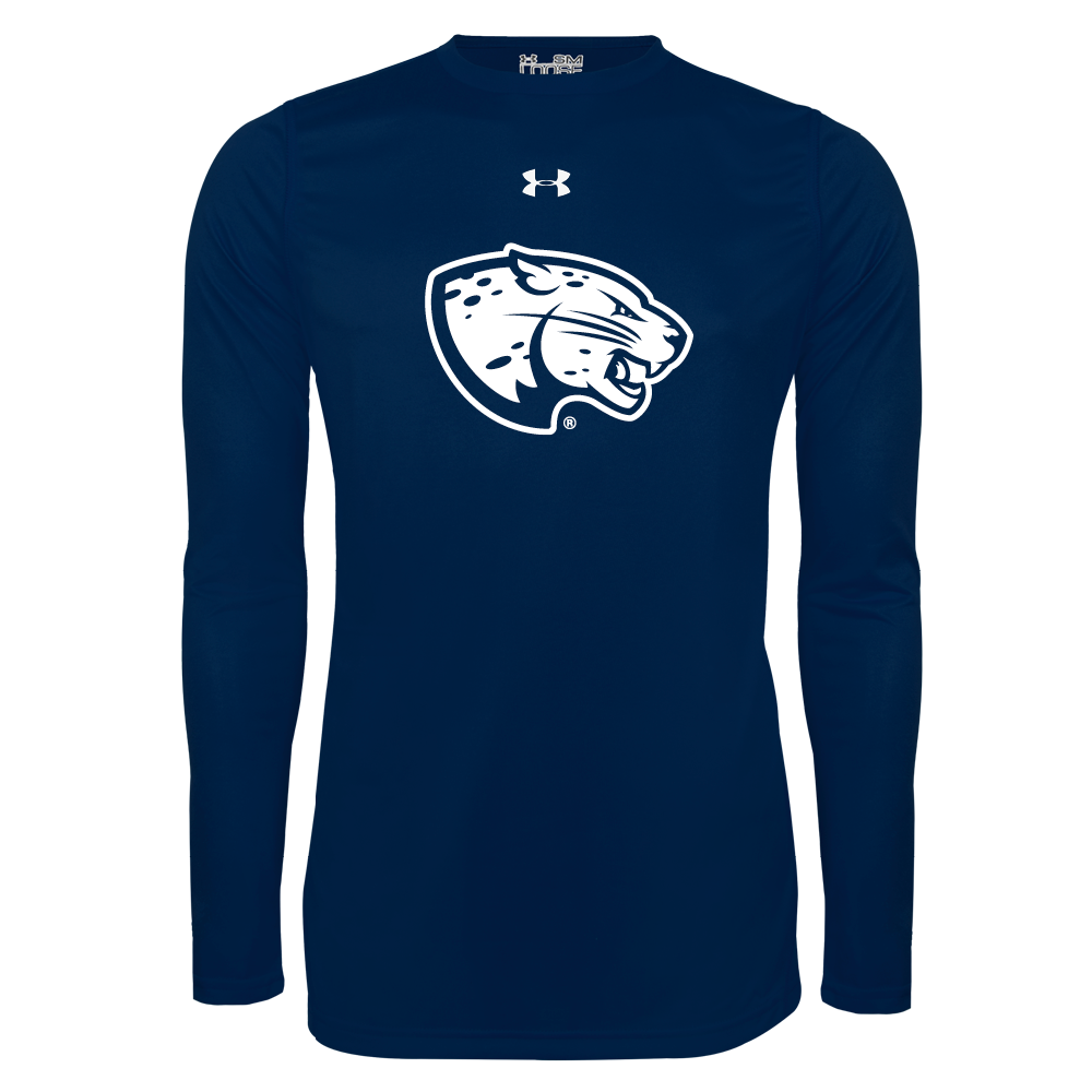 Augusta Jaguars Under Armour Navy Long Sleeve Tech Tee- Jaguar Head