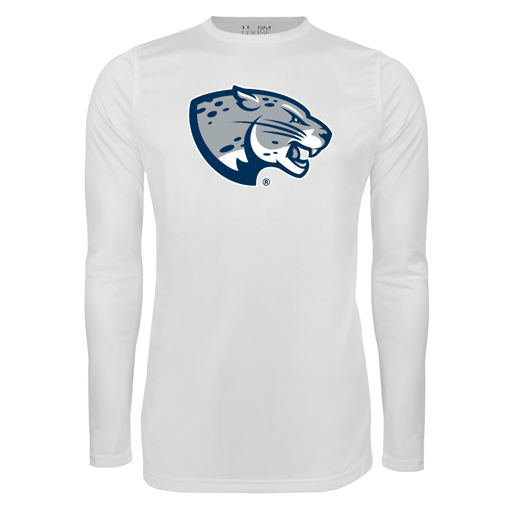 Augusta Jaguars Under Armour White Long Sleeve Tech Tee- Jaguar Head