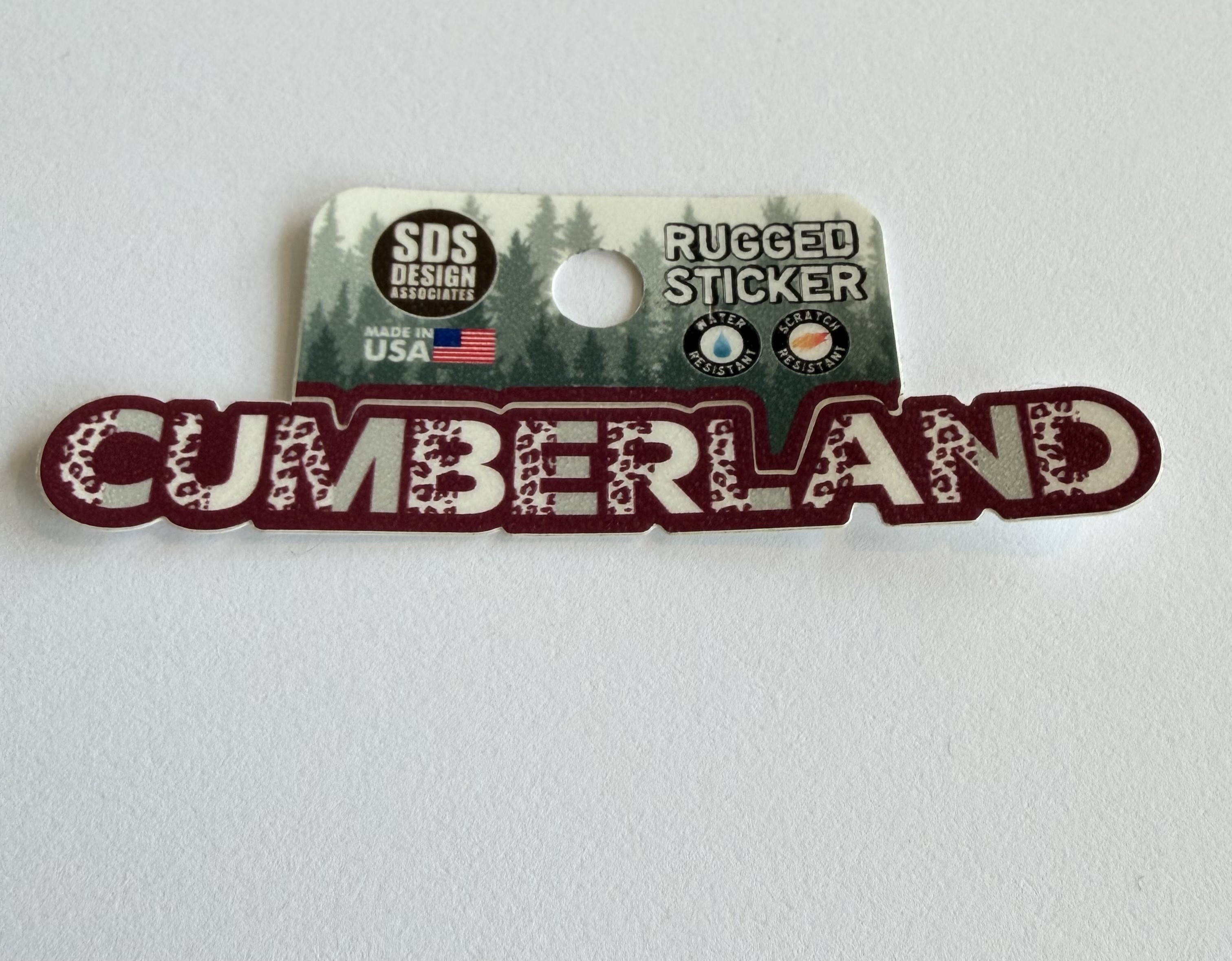 Partial Leopard Fill Cumberland Rugged 3.5" Sticker