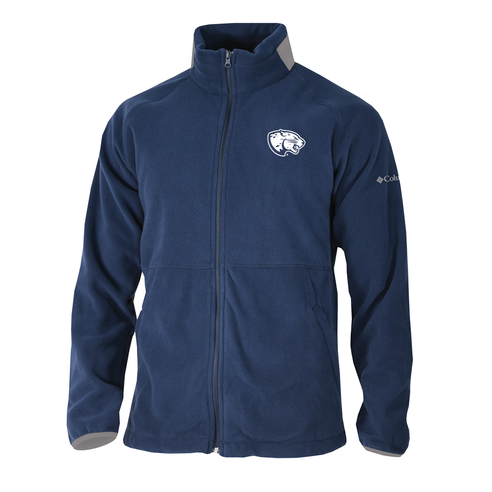 Augusta Columbia Navy Everest Ridge Fleece Full Zip Jacket- Jaguar Head