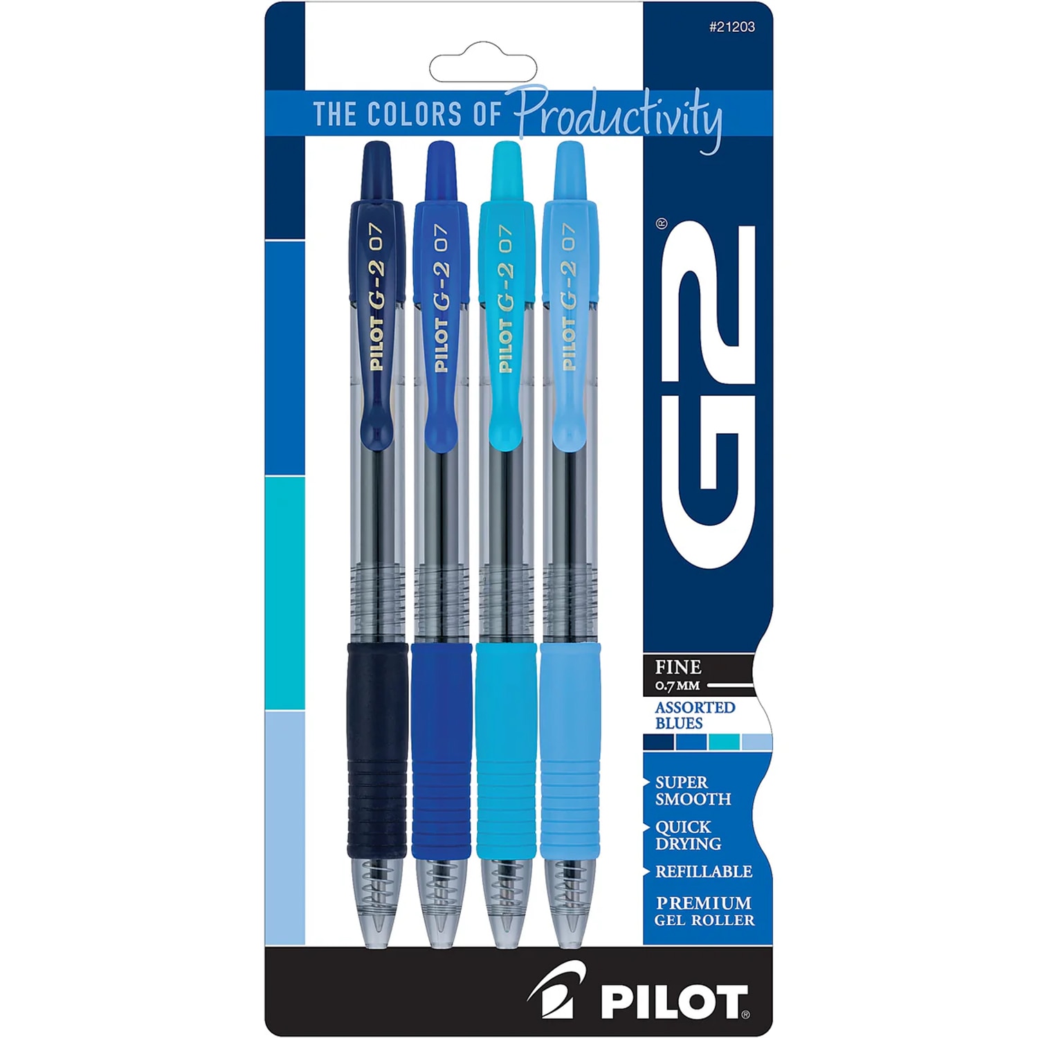 G2 Boost Gel Pen 4pk- Assorted Blues