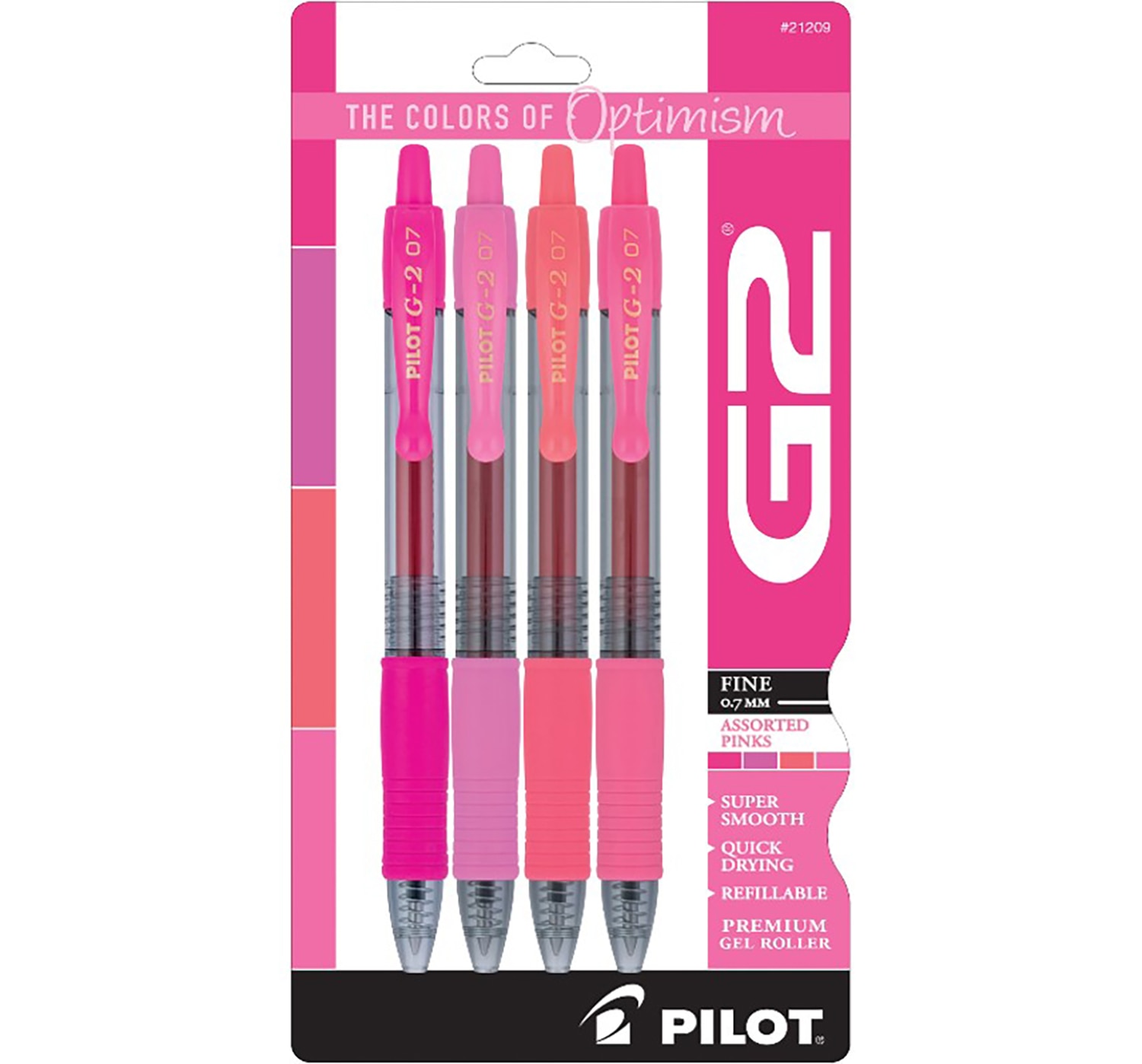G2 Boost Gel Pen 4pk- Assorted Pinks