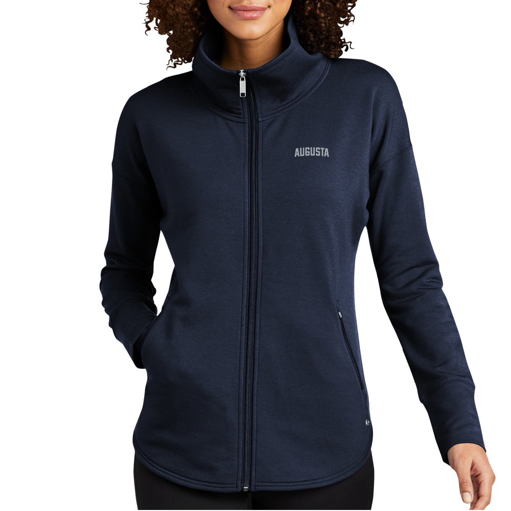Augusta OGIO Women's Navy Luuma Full Zip Fleece- Augusta