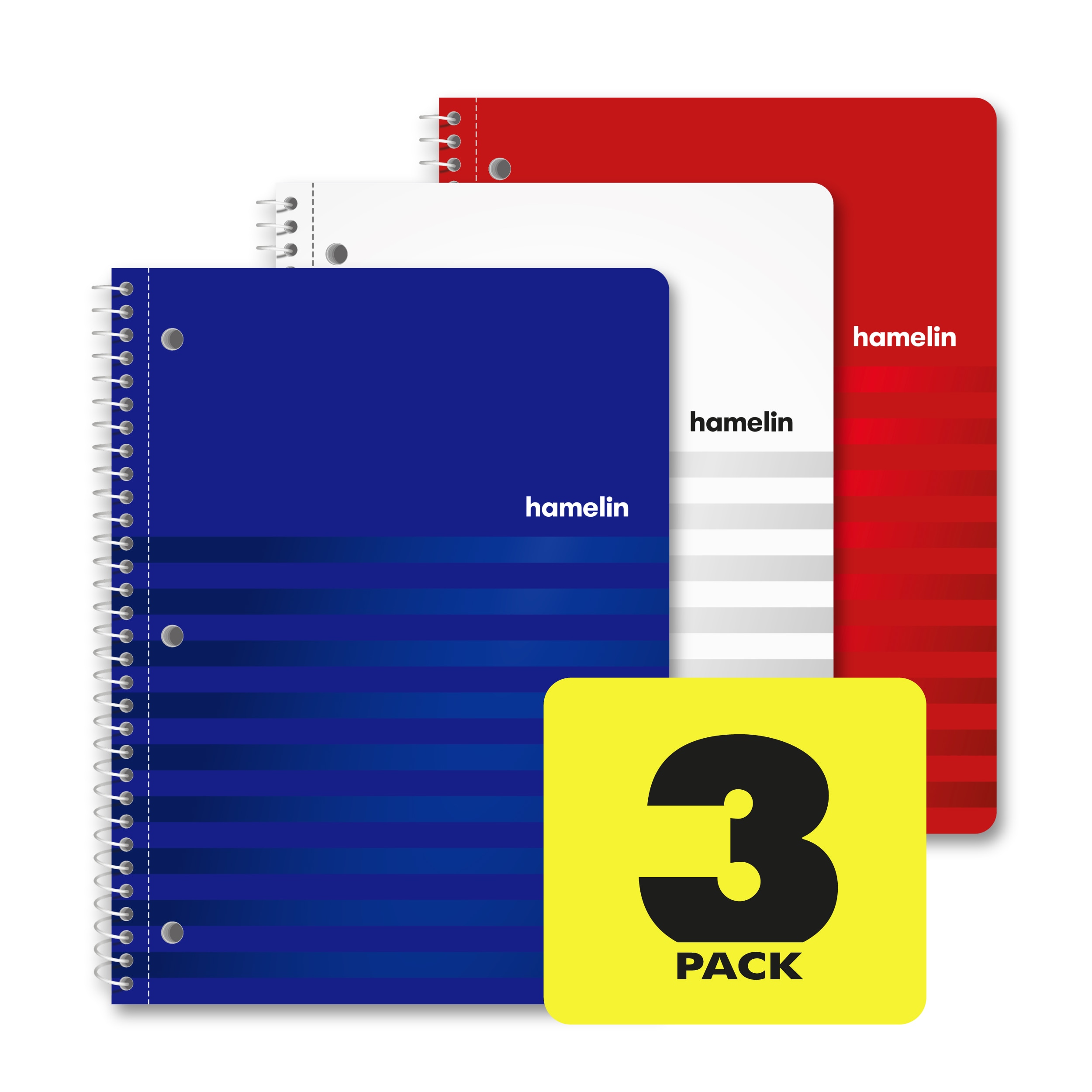 Hamelin 1-Subject College Ruled Notebook 3pk