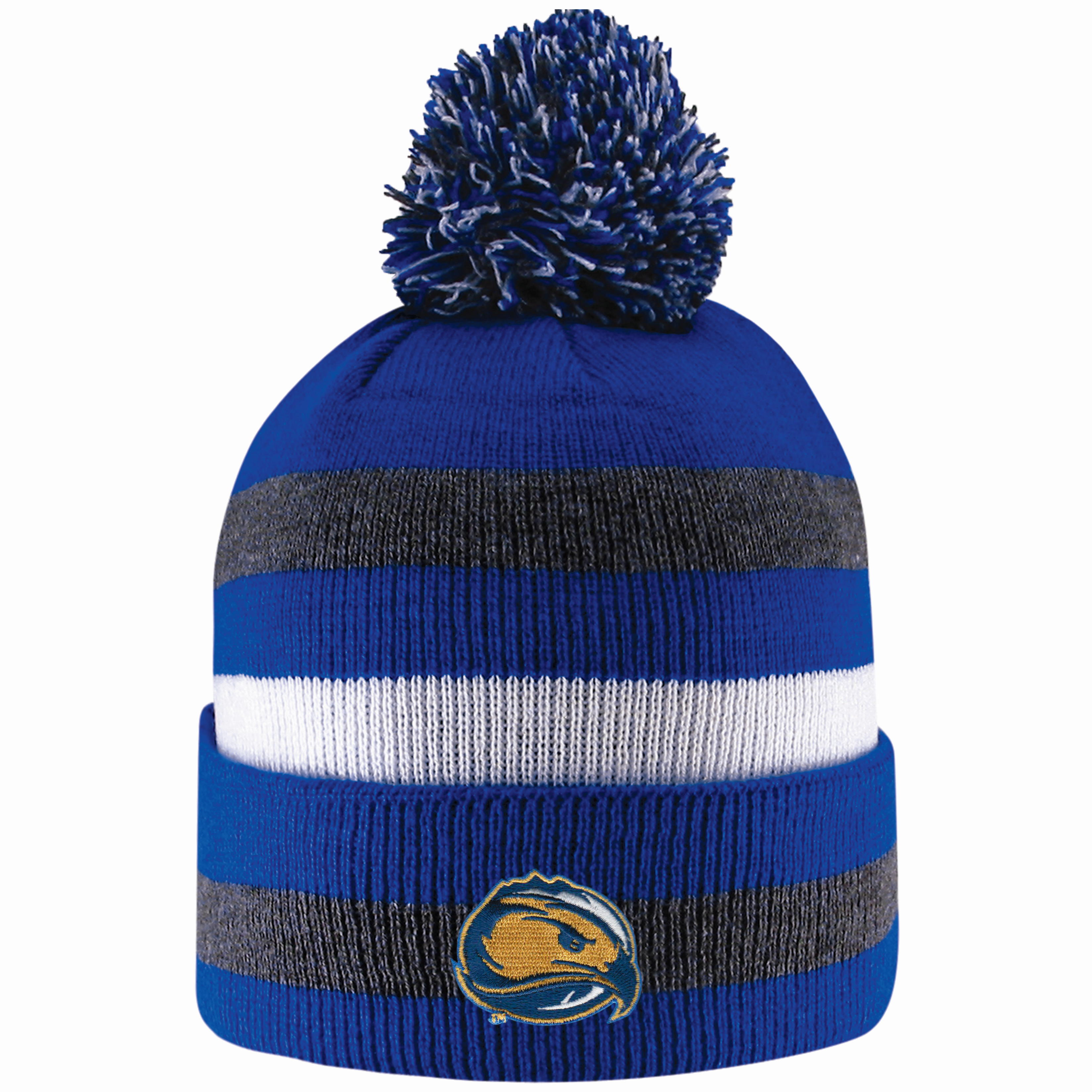 Skyhawks Striped Knit Beanie with Pom