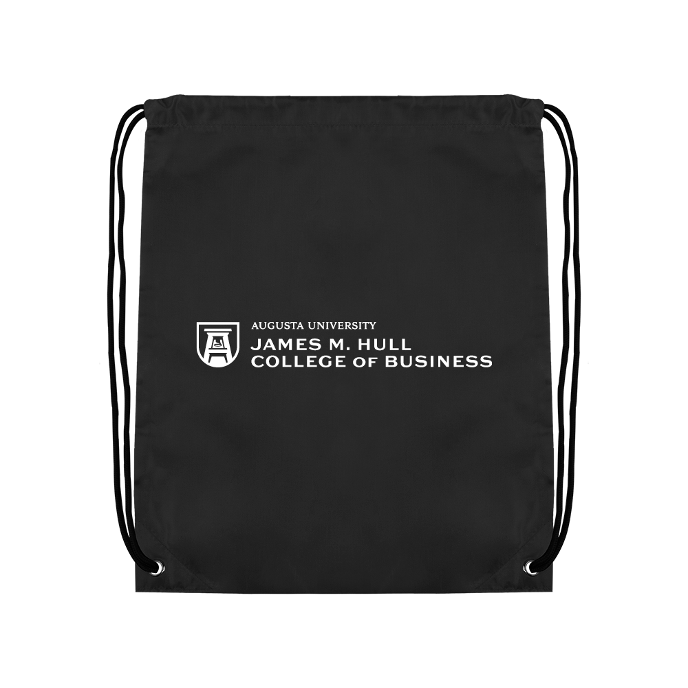 Augusta Black Drawstring Backpack- James M Hull College of Business