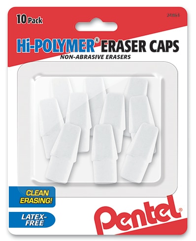 Hi-Polymer Eraser Caps 10pk