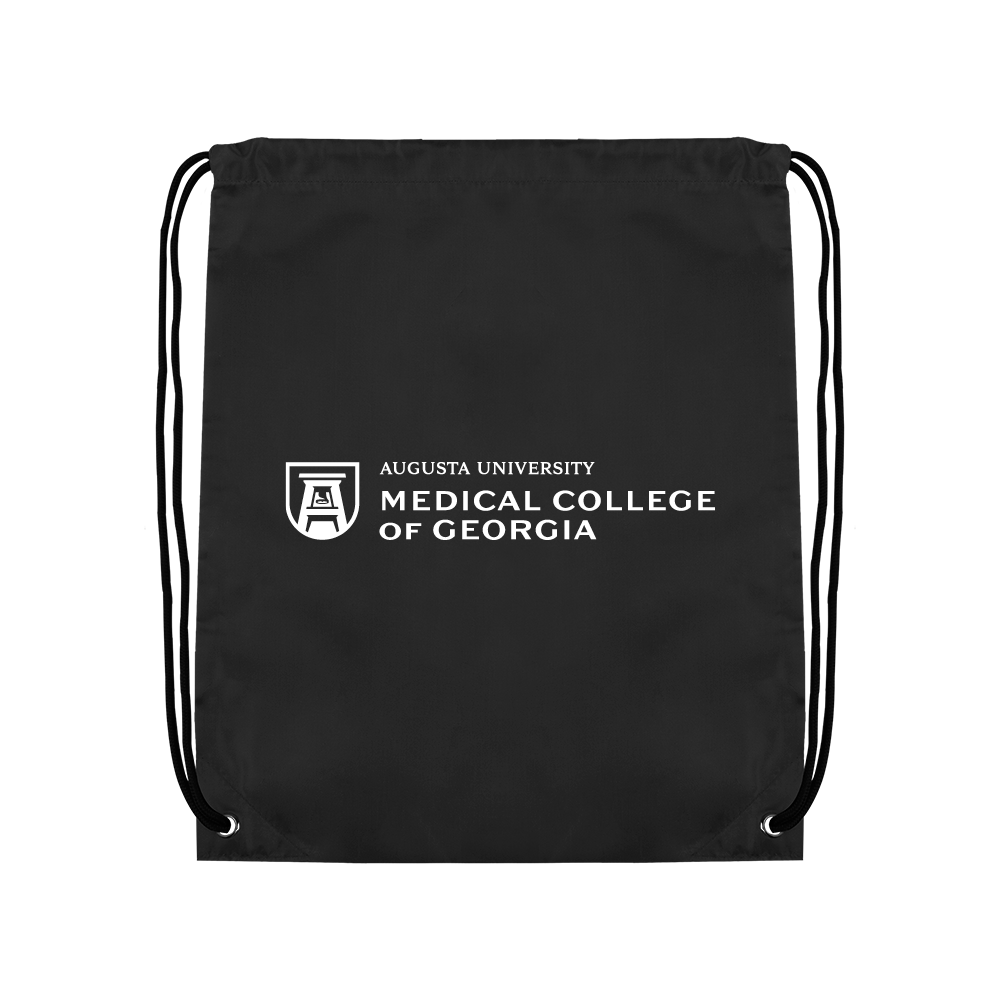 Augusta Black Drawstring Backpack- Medical College of Georgia