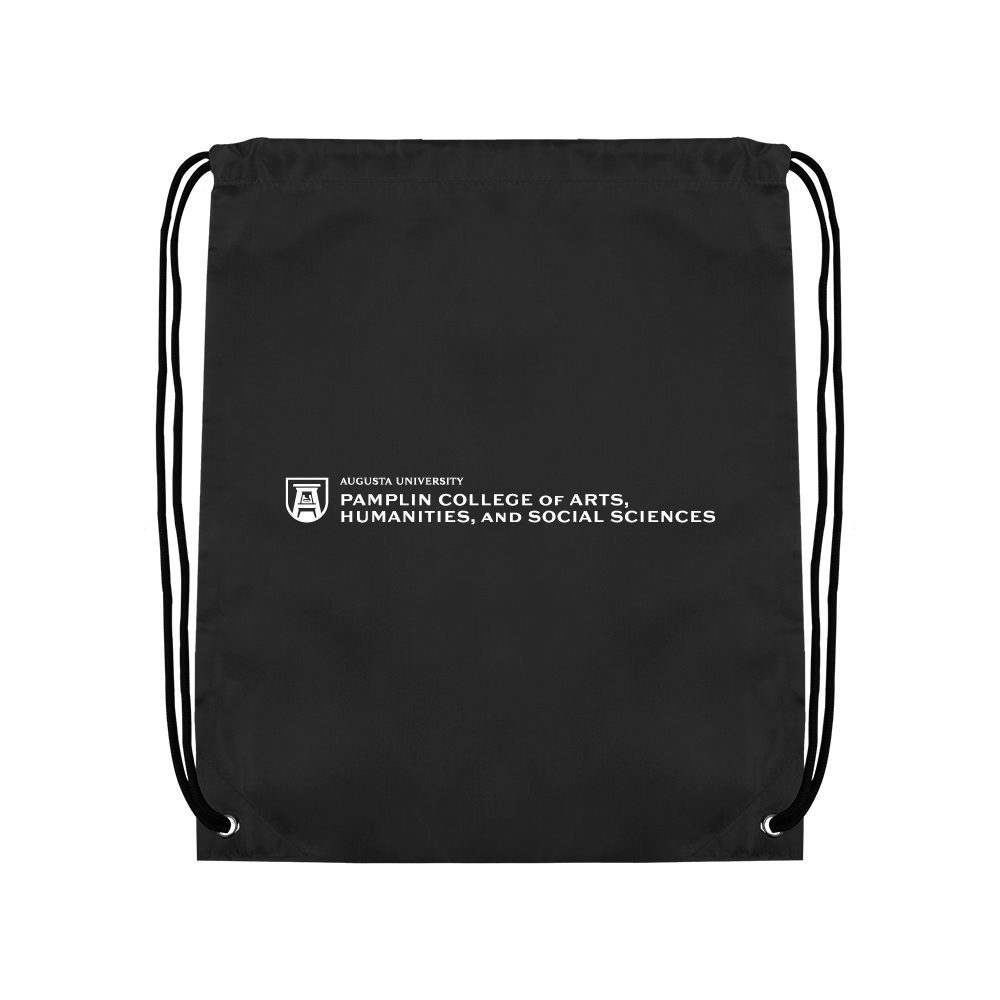 Augusta Black Drawstring Backpack- Pamplin College of Arts